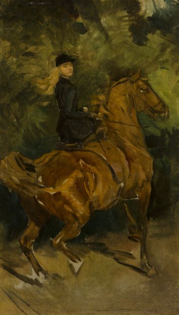 Attribué à Aimé MOROT (1850-1913)
Mademoiselle...
