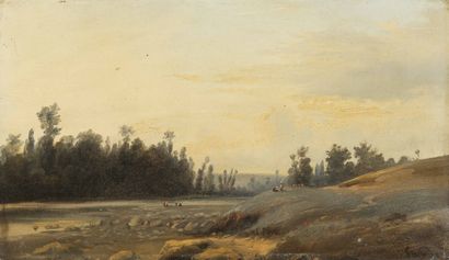 Antoine GUINDRAND (1801-1843)
Bord de rivière
Sur...