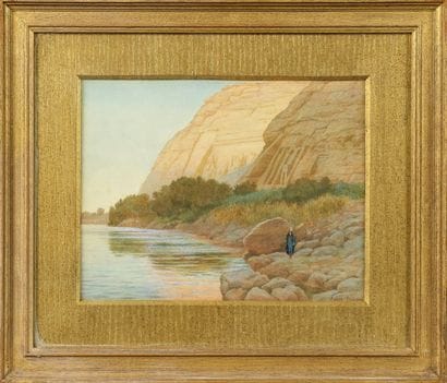 Henry HOLIDAY (1839-1927)
Abu Simbel
Aquarelle
Signé...