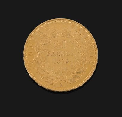 20 francs gold Napoléon III, bare head, 1856
Diam....