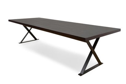 Dining or meeting table in stained wood,...
