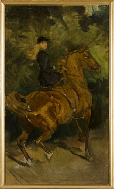 Attribué à Aimé MOROT (1850-1913)
Mademoiselle...