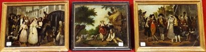 (AJOUT AU CATALOGUE) Plumier et trois boîtes...