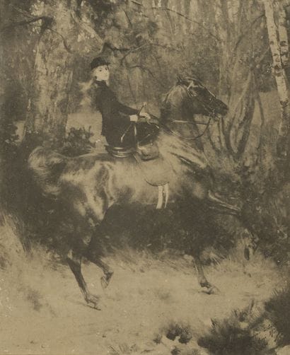 Attribué à Aimé MOROT (1850-1913)
Mademoiselle...