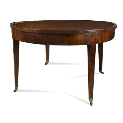 Mahogany and mahogany veneer dining table....