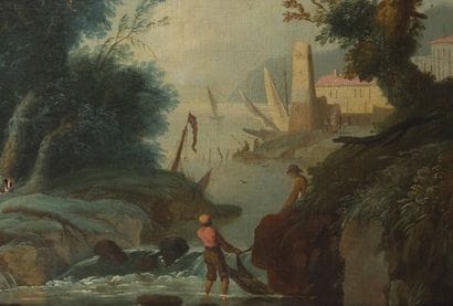 ITALIAN SCHOOL circa 1700
Fishermen near...