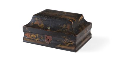 Wooden case, blackened in the imitation of...