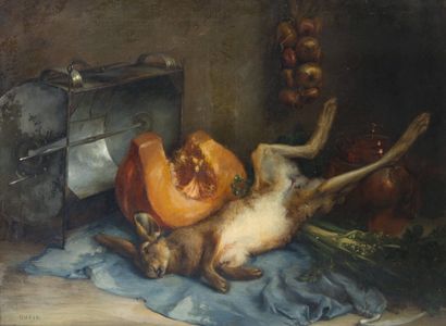 Pierre OUTIN (1840-1899)
Nature morte au...