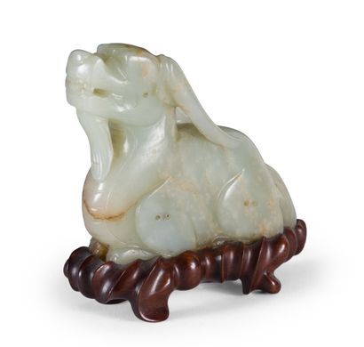 CHINA - 20th century
Group in celadon jade...