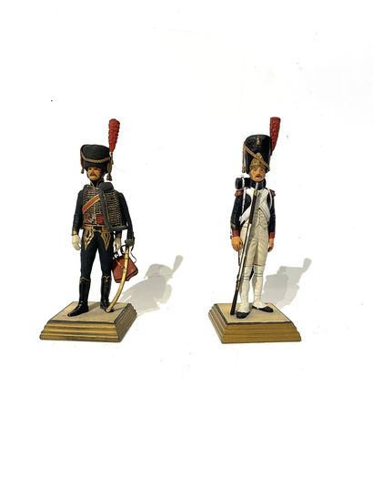 Georges Fouillé figurines. Set of 2 pieces:...