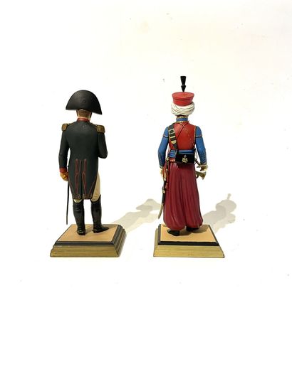Georges Fouillé figurines. Lot of 2 pieces:...