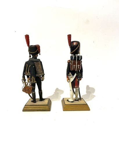 Georges Fouillé figurines. Set of 2 pieces:...