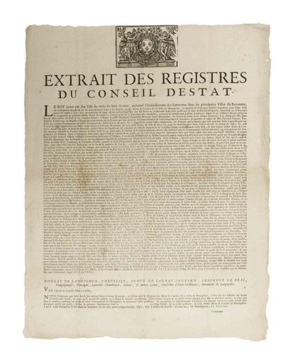 LANGUEDOC 1697. LANTERNES in the City of...