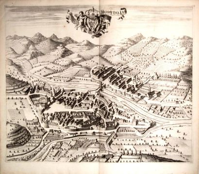 ALPES-MARITIMES. 1700. Engraving of the town...