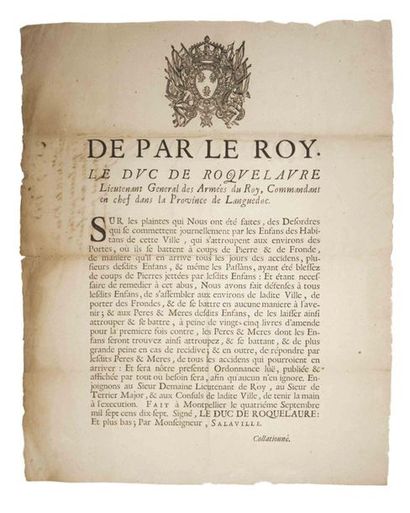LANGUEDOC (Hérault) 1717. 