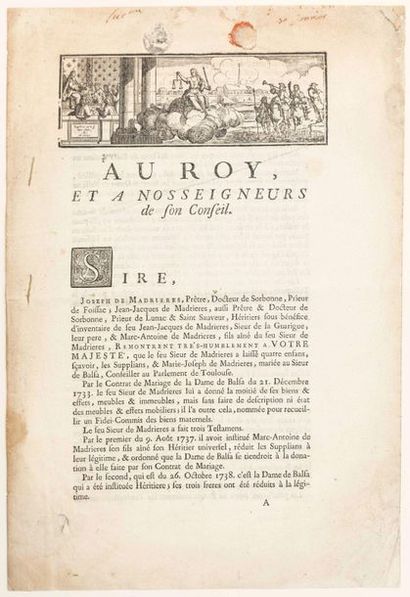 AVEYRON. 1740. SEIGNIORY OF COLOMBIÉS (12)....