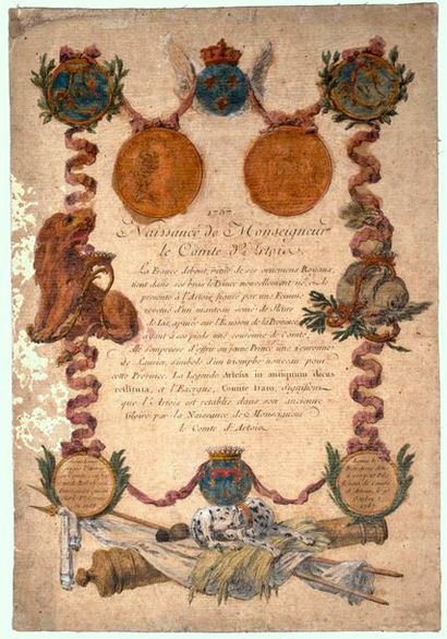 BIRTH OF KING CHARLES X, in 1757. Commemorative...