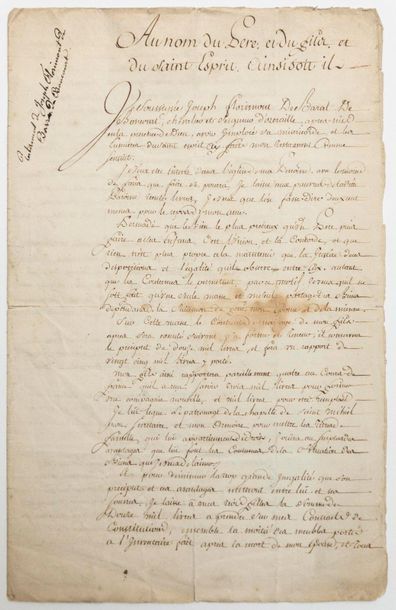 LORRAINE. 1767. OZERAILLES (54). Copy of...