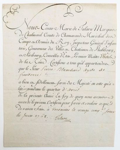 César Marie, Marquis of TALARU and CHALMASEL,...