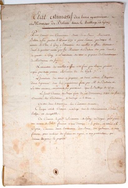 HAUTE-SAÔNE. GRAY. 1779. Louis-Joseph PERRENEY,...