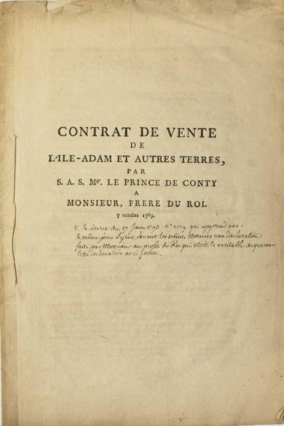 VAL D'OISE. OISE. 1783. 