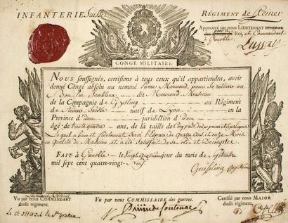 SWISS STEINER REGIMENT, INFANTRY. 1789 -...