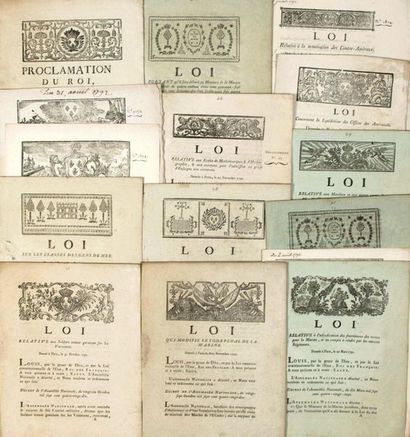 MARINE. REVOLUTION - Collection of 18 LAWS,...