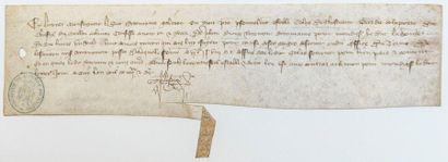 TOURAINE. CHINON (37). Charter on vellum...