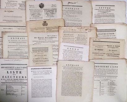 HAUT-RHIN (Alsace). Collection of 25 PRINTED...