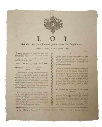 LA CONSTITUTION FRANÇAISE de 1791 