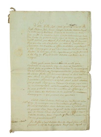 LOT-ET-GARONNE. 1792. INVENTORY OF THE CASTLE...