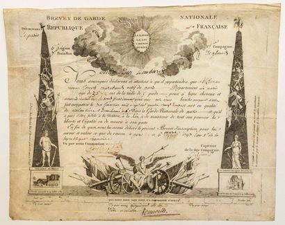 NATIONAL GUARD. Lombard platoon. Patent of...