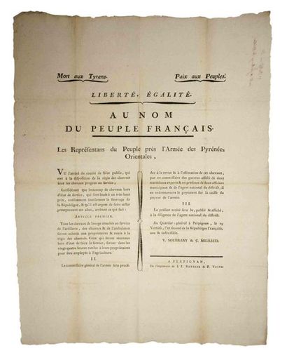 2 CLOSETS FROM THE ARMY OF THE EASTERN PYRENEES....