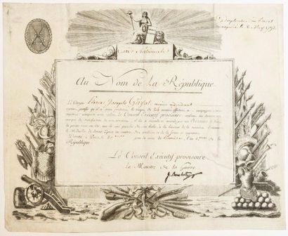 MILITARY DECORATION. PATENT OF TWO SWORDS...