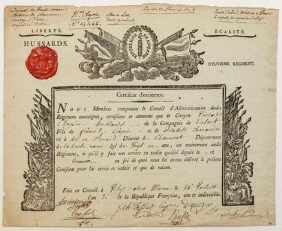 HUSSARDS. VITRY-SUR-MARNE (51) 26 ventôse...