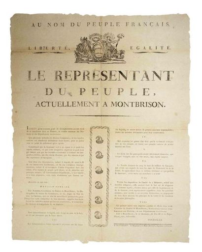 LOIRE 1794. MONTBRISON in a state of PERMANENT...