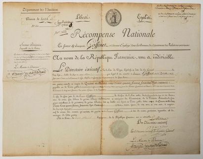 NATIONAL AWARD PATENT in favour of Jacques...