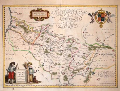 PICARDIE. 1630. BLAEU to Amsterdam. Card...