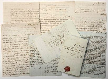 SLEEVE. 9 Letters addressed to Mr and Mrs...