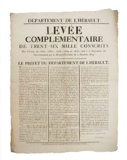 HÉRAULT. 1809. LARGE ARMY. 