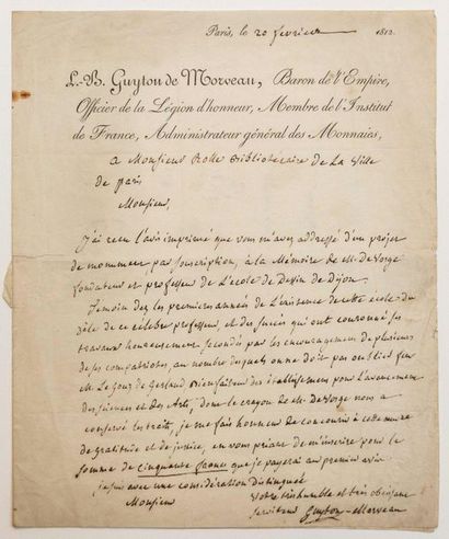 GUYTON MORVAU (Louis-Bernard, baron) Dijon...