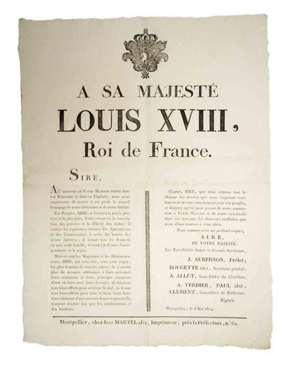 ADDRESS of Joseph AUBERNON Prefect of the...