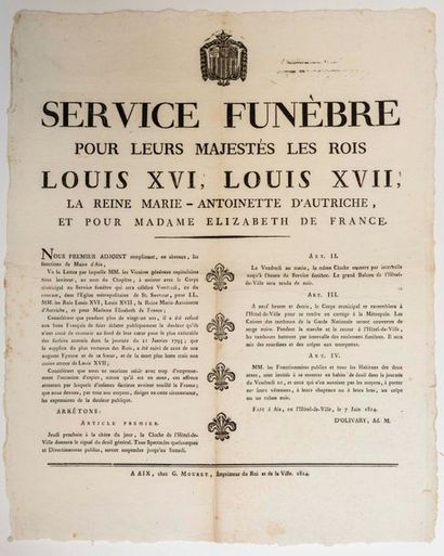 CULT OF THE MARTYRED KING 1814. AIX (13).
