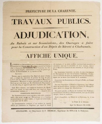 CHARENTE. 1826. PRISON. 