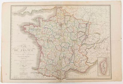 MAP OF FRANCE divided into 86 Departments...