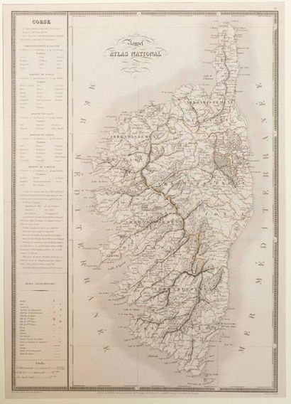 Map of Corsica. 1833. New National Atlas,...