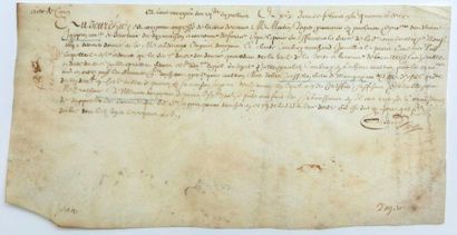 ESSONNE. 1642. Barony of BOUVILLE (91). Deed...