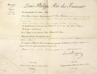 LOUIS PHILIPPE 1er (Paris 1773-1850) King...