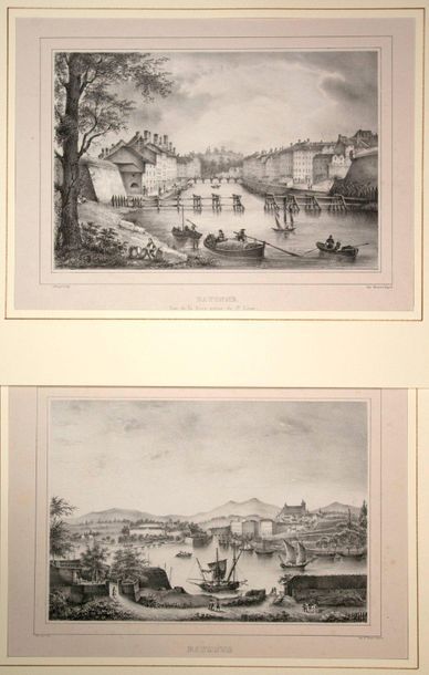 PYRENEES-ATLANTIC. BAYONNE. 3 Lithographs...