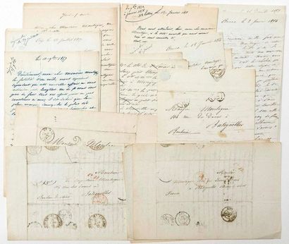 EURE-ET-LOIR. CORRESPONDANCE de 35 Lettres...